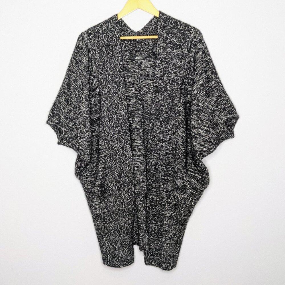 Aritzia Babaton Black Javier Open Cocoon Cardigan